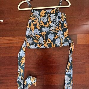 Floral Spaghetti Strap Crop Top